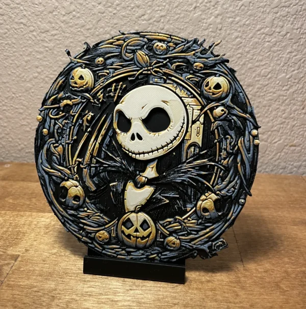 3D Halloween Jack Skellington - Wreath