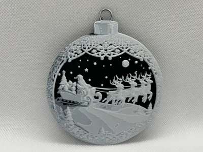 Santa Sleigh Christmas Bauble
