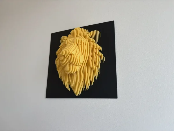 3D Lion Head wall Sculpture - Image 2