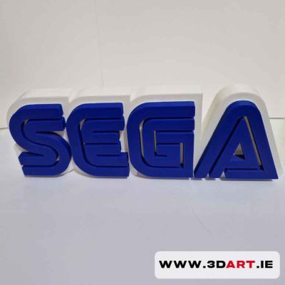 SEGA Logo Sign – White & Blue