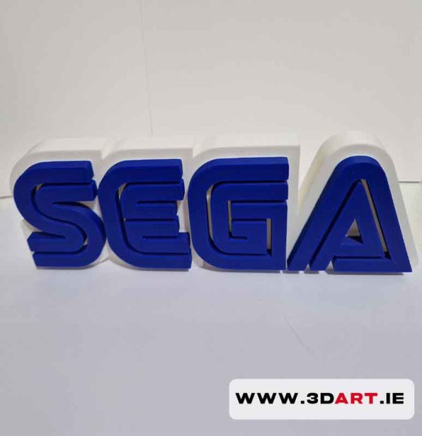 SEGA Logo Sign – White & Blue