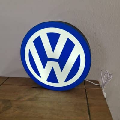 VW Blue Logo Light Box