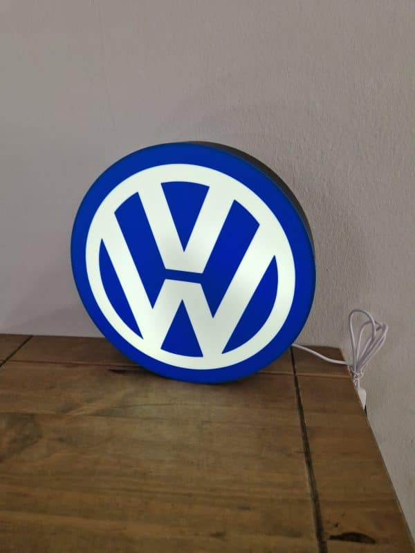 VW Blue Logo Light Box