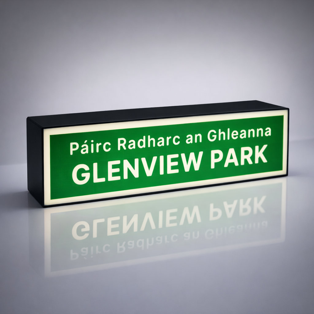 Irish made street sign light