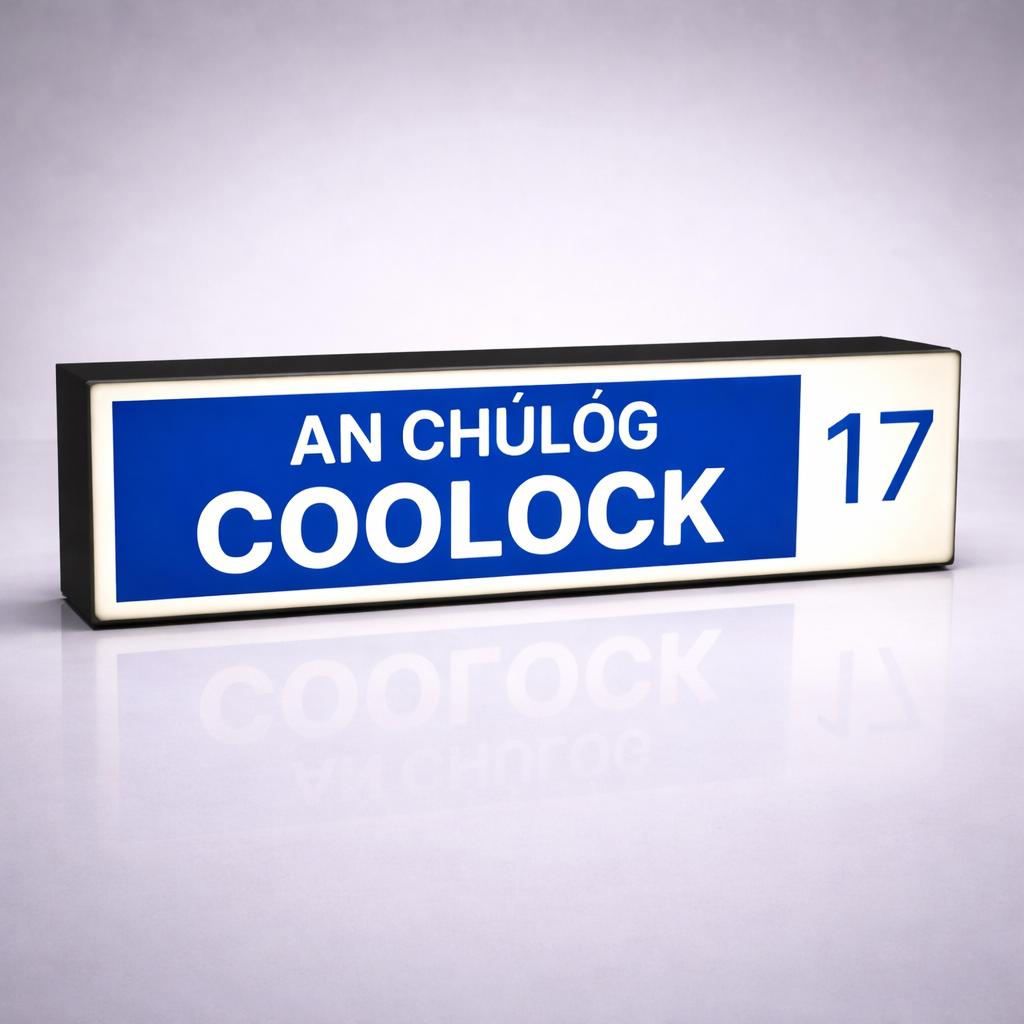 Irish made personalised gift light