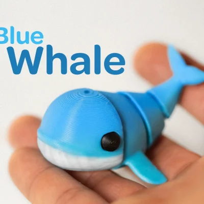 Mini Whale Keychain Flexie