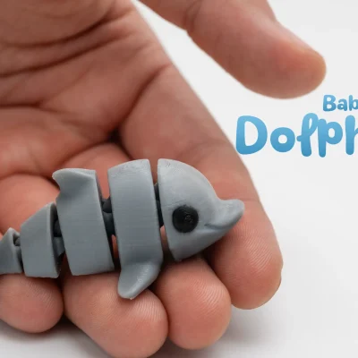 Baby Dolphin Keychain Flexie