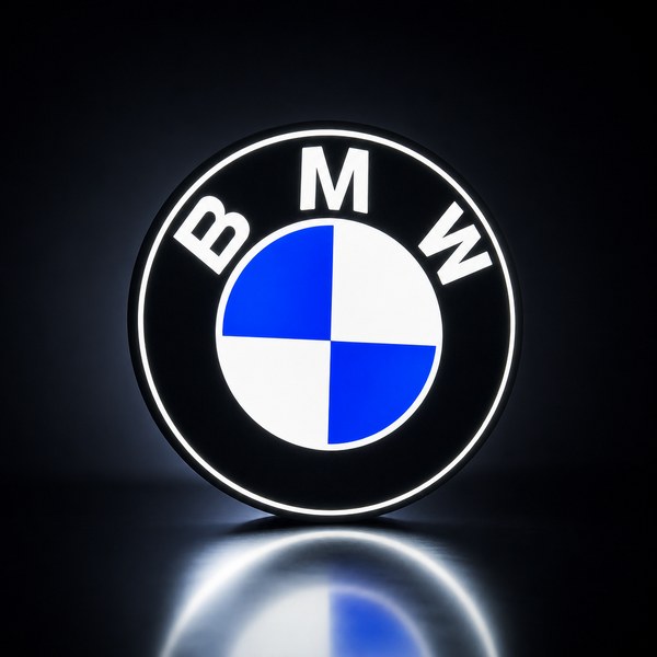 BMW LED light box sign for car enthusiasts in Ireland