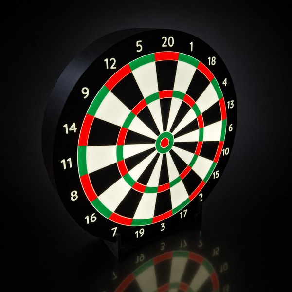 Dart board LED light box sign for a home games room