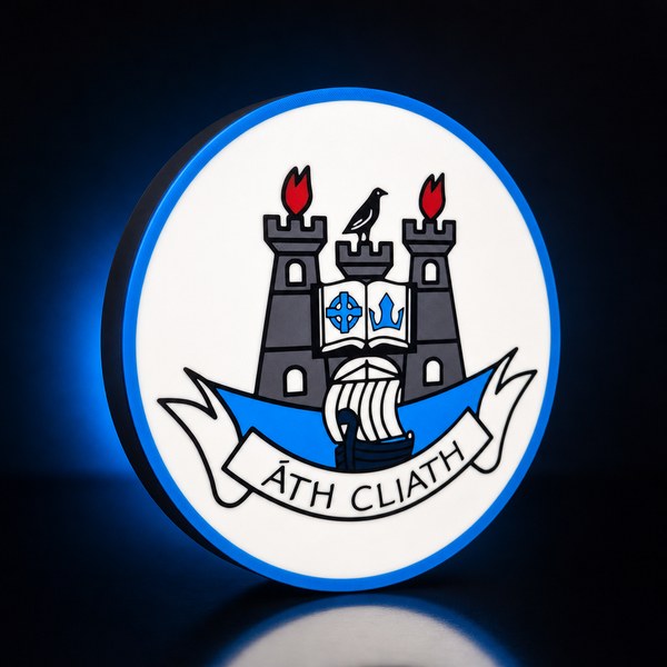 Dublin style 3D printed LED light box sign for a personalised Mother’s Day gift in Ireland