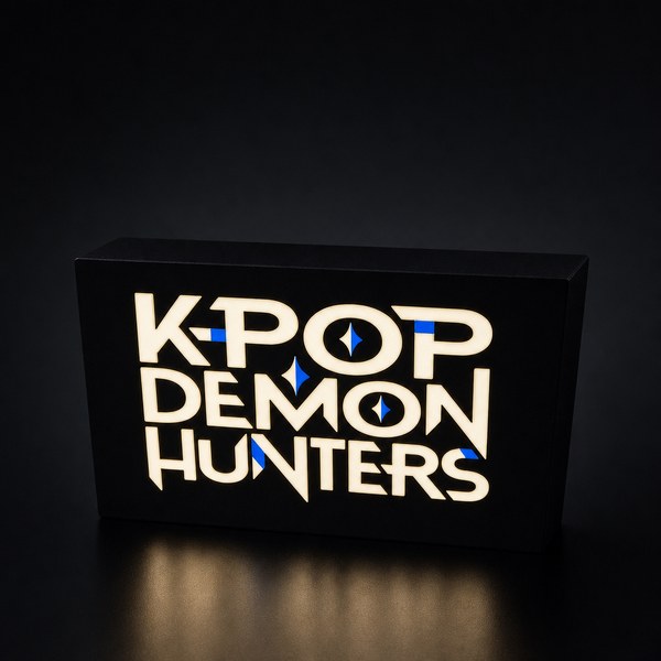 Colourful K-pop themed LED light box for a tween or teen bedroom