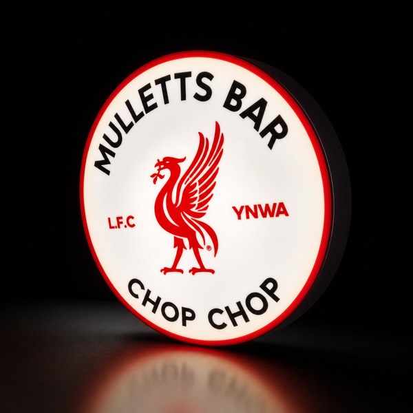 Custom home bar LED light box sign made for a personal bar space