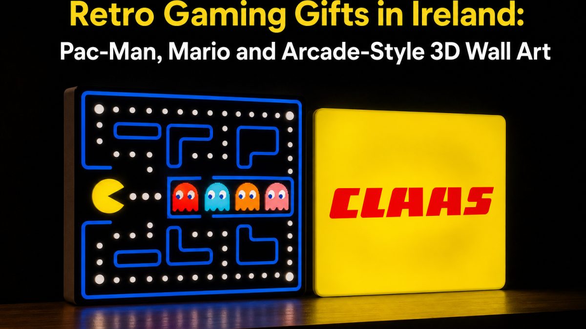 Featured image for Retro Gaming Gifts in Ireland: Pac-Man, Mario and Arcade-Style 3D Wall Art — 3DArt.ie